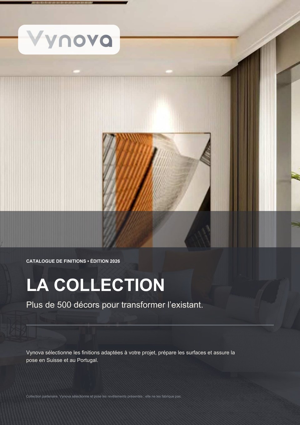 Couverture du catalogue de finitions Vynova